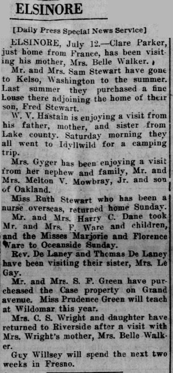 Article from July 12, 1919