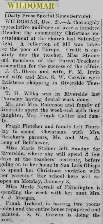 Article from December 23, 1920