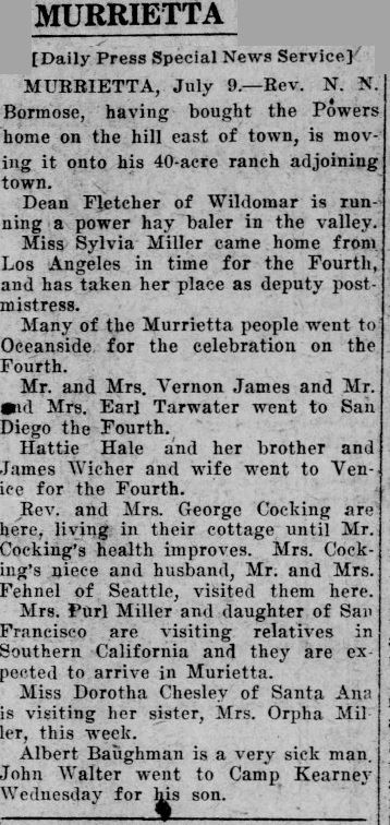 Article from July 9, 1920